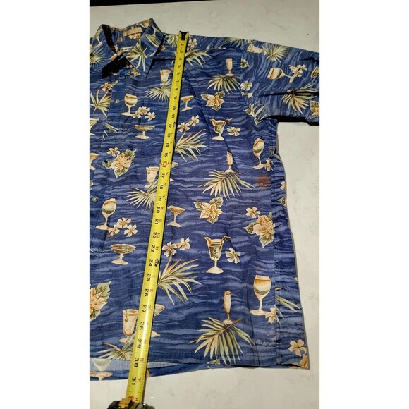 Campia Moda Men's 2XL Hawaiian Shirt SHORT SLEEVE XXL NWOT Palm Trees & Drinks - Picture 11 of 11